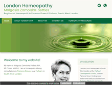 Tablet Screenshot of londonhomeopathy.net